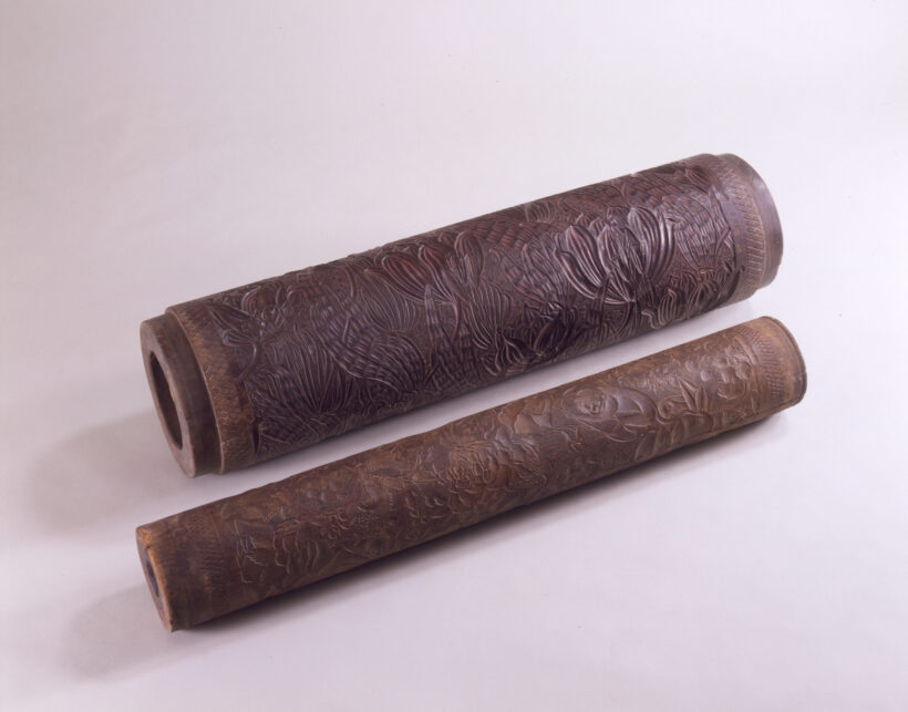 127 金唐革紙用版木ロール