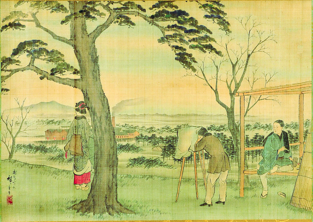 1-4 掛軸 飛鳥山の景 切抜