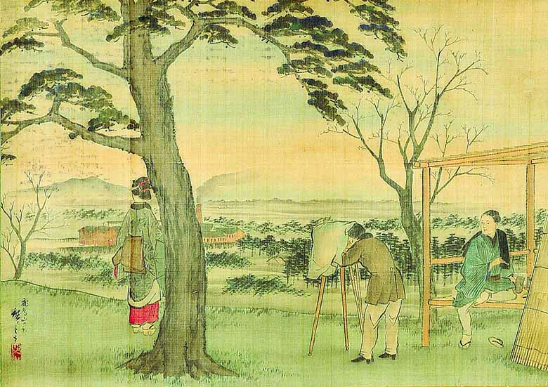 4肉筆画「飛鳥山の景」 のコピー